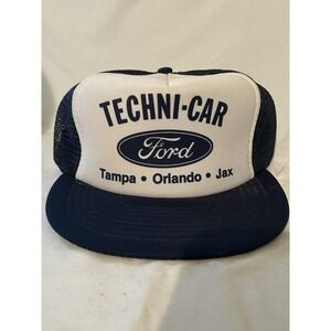 Ford Techni-Car VTG Tampa Orlando Jax FL Florida Mesh Hat Cap Snapback